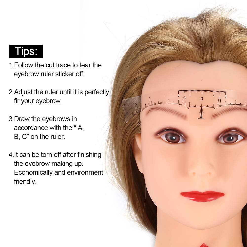 Eyebrow Ruler, 50Pcs Disposable Adhesive Eyebrow Sticker, Eyebrow Ruler Makeup Sticker Makeup Tool For Makeup Measurement