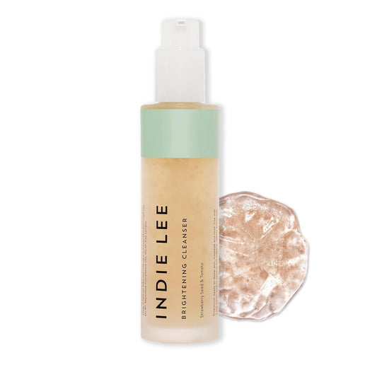 Indie Lee Brightening Facial Cleanser - Daily Hydrating Cleanser, Makeup Remover & Exfoliating Face Mask to Brighten, Firm & Protect Dry Skin - Clean