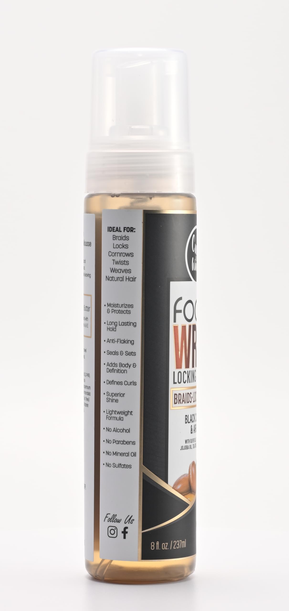 NEXT IMAGE Foam Wrap Locking Mousse (Black Castor & Argan)