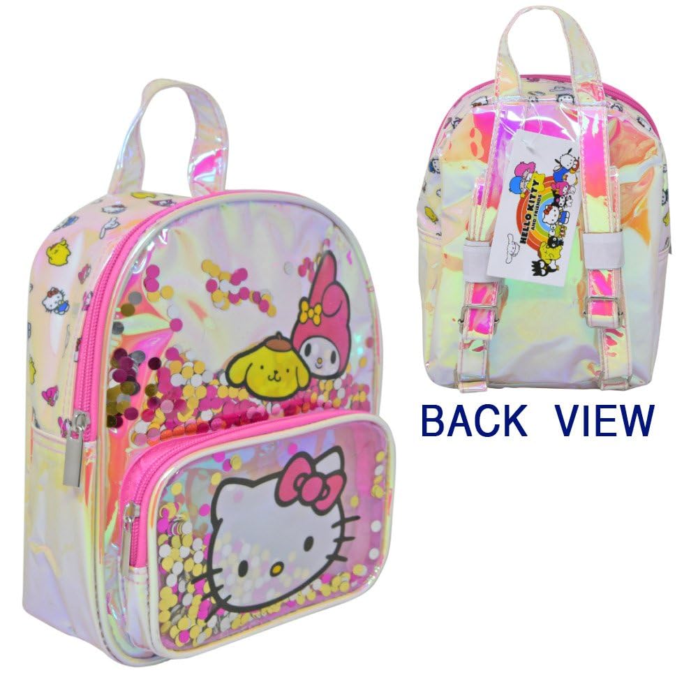 Fast Forward Hello Kitty 9.5" Iridescent Mini Deluxe Backpack