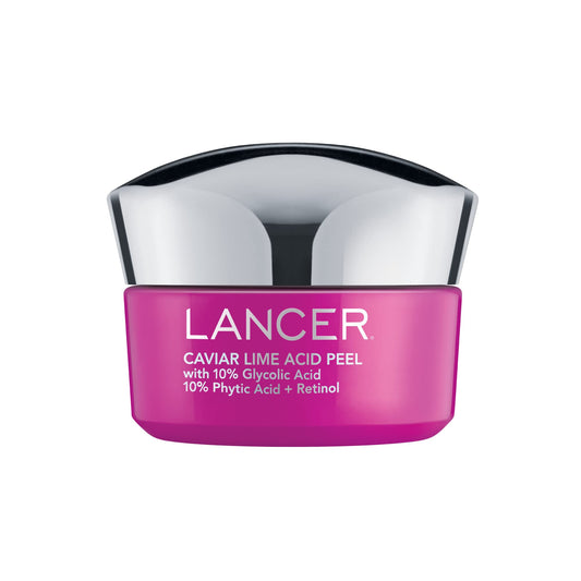 Lancer Skincare | Caviar Lime Acid & Retinol Peel | Glycolic Acid Chemical Peel for Face | Chemical Exfoliant for Dark Spots & Dead Skin Remover | 1.7