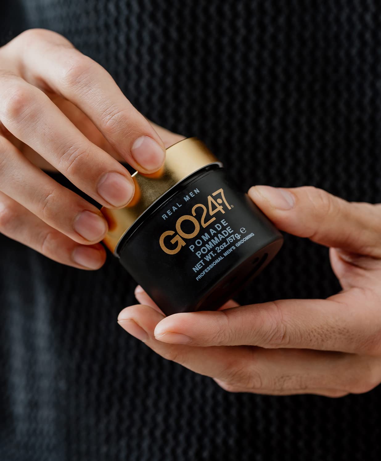GO247 Pomade - Medium Hold, High Shine Pomade for Men - Water-Activated Formula for Easy Restyling - Controls Frizz & Flyaways - Ideal for Sleek