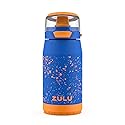 ZULU Kids Flex 12oz Stainless Steel Insulated Water Bottle, Toddler Cup with Silicone Spout, Leak-Proof Locking Flip Lid and Carry Loop for School…