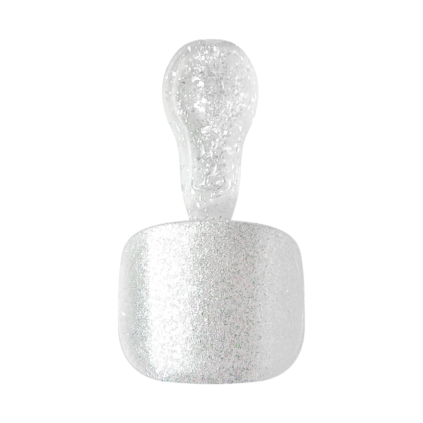 KISS Impress Premium No Glue Pedi Press-On Toenails, Sparkling White Silver, Silver Glitter, Squoval Shape, Includes 24 Nails, Prep Pad, 1 Manicure Beauty & Personal Care KISS