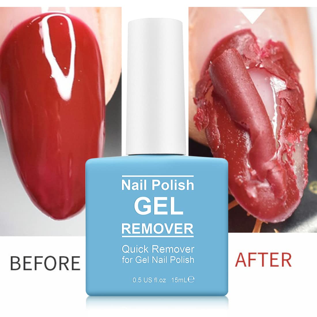 2 Pack Gel Nail Polish Remover, Gel Polish Remover for Nails, Easily Magic Soak-Off Gel Polish in 2-5 Minutes - Safe, No Need For Foil, Soaking Or Beauty and Personal Care Tudiqe