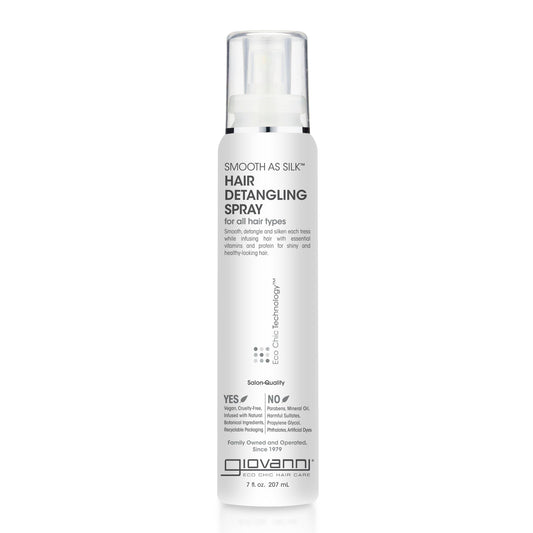 GIOVANNI Smooth As Silk Hair Detangling Spray - Detangles and Silkens Tresses, Made with Essential Vitamins and Proteins, Helps Shine your Hair - 7 oz Beauty & Personal Care GIOVANNI