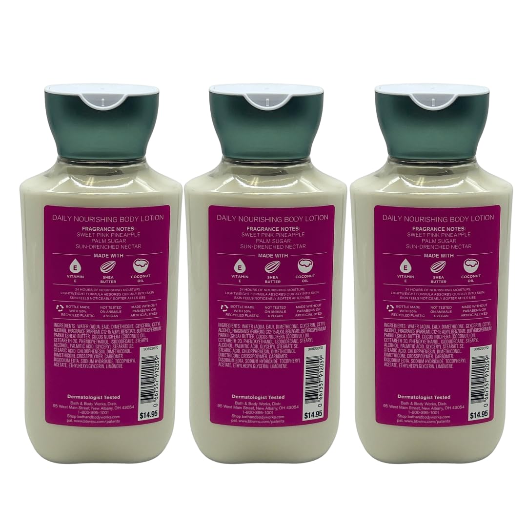 Bath & Body Works Pink Pineapple Sunrise Body Lotion 8oz - Lot of 3