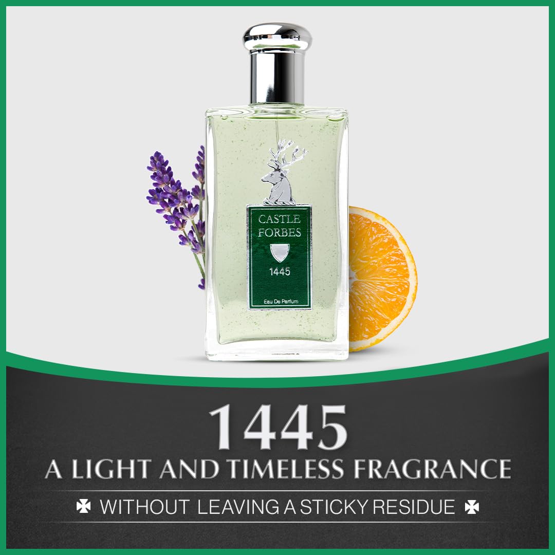 Castle Forbes 1445 Fragrance for Men, 100ml | Light & Timeless Cologne Scent w/Essential Oils | Distinctly British, Paraben-Free, Cruelty-Free
