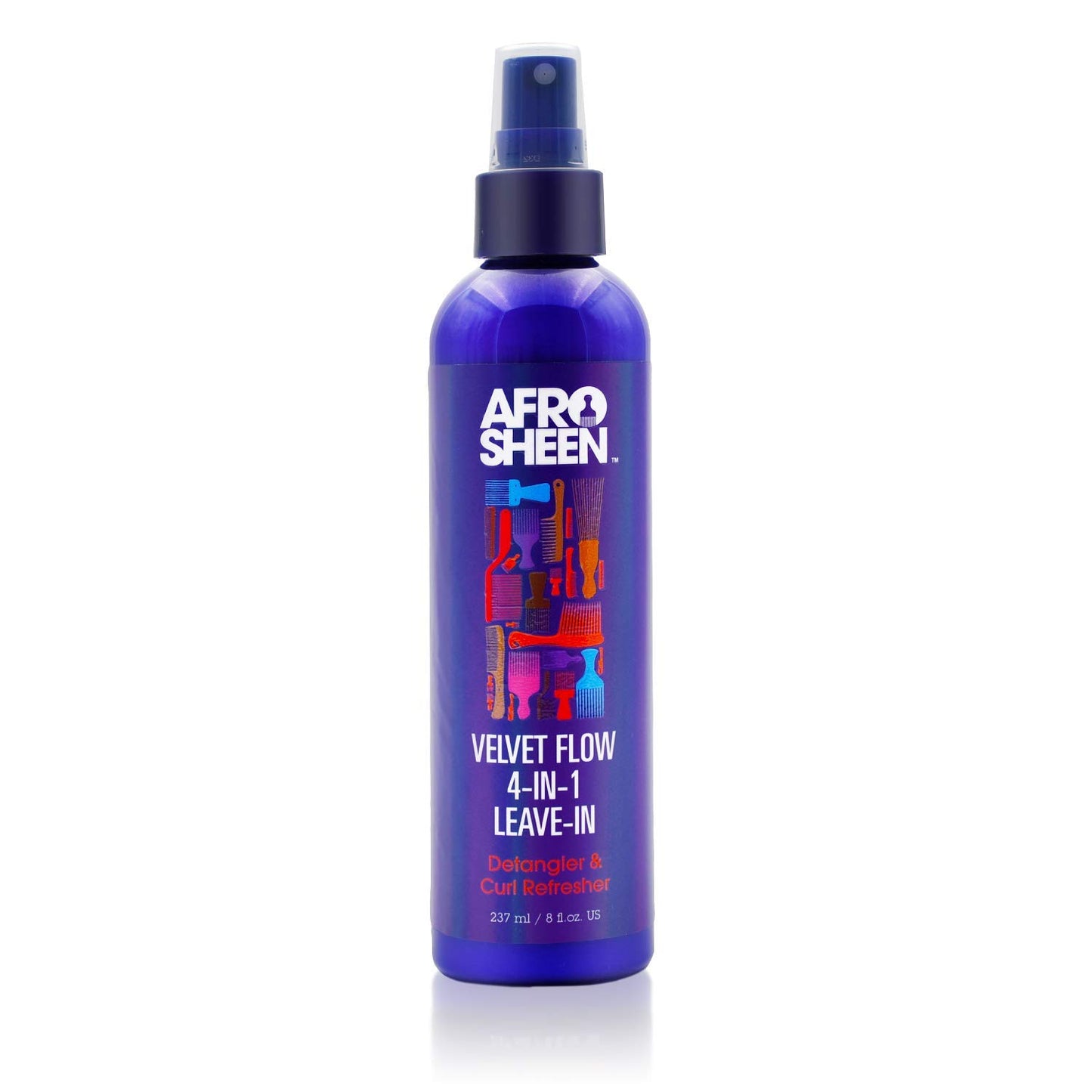 Afro Sheen Velvet Flow 4-in-1 Leave-in Spray. Protects hair against heat, detangles, and moisturizes. 8oz. Beauty & Personal Care Afro Sheen