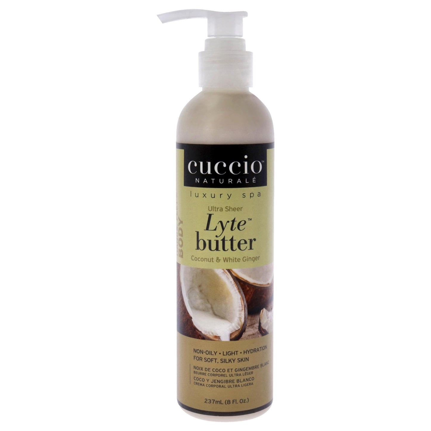 Cuccio Naturale Lyte Ultra-Sheer Body Butter - Replenishing Scented Moisturizer Cream - Deep Hydration To Repair Dry Skin - All Natural, Cruelty-Free