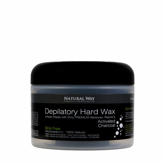 Natural Way Hard Wax: Face & Body Waxing - Activated Charcoal Formula Microwaveable - 8oz/226g, The barber’s choice Beauty and Personal Care Natural Way