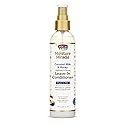 African Pride Moisture Miracle Leave-In Conditioner Spray with Coconut Milk & Honey, Hydrates & Shines Coils & Curls, 8 Oz
