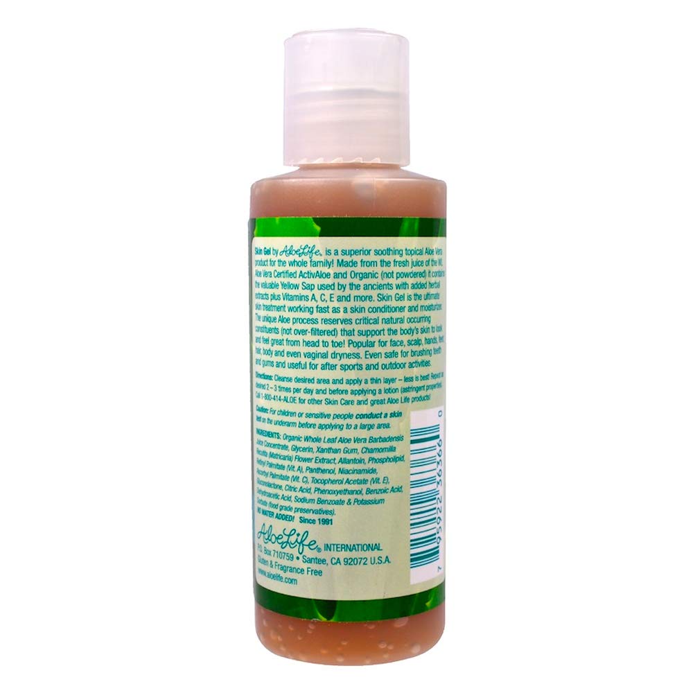 Aloe Life - Skin Gel & Herbs Ultimate Skin Treatment, 99% Certified Organic Whole Leaf Aloe Vera, Vitamins C, A, & E, Head-to-Toe Skin Care Support