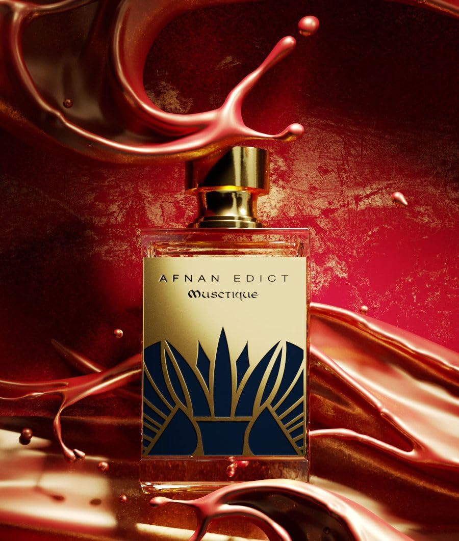Afnan Edict Musctique Unisex Luxury Eau de Parfum Spray, 2.7 Fl. Oz - Elegant Musk & Oud Perfume with Saffron & Vanilla
