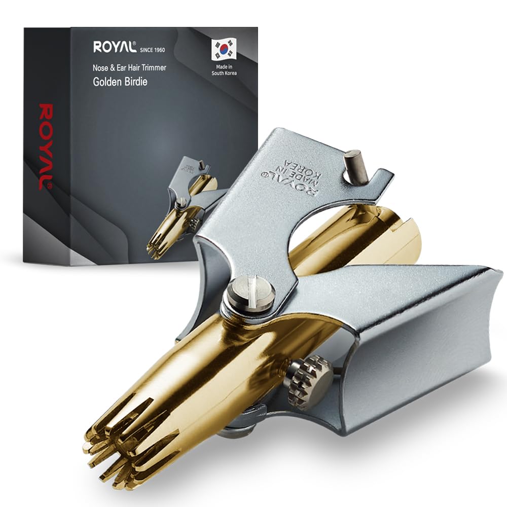 ROYAL [Made in Korea] NO Battery,5 Pcs Nose Hair Trimmer Set, Golden Birdie Value Pack,(Nose Hair Trimmer with 4 Nail Clippers) The Best Gift Beauty and Personal Care ROYAL Default Title