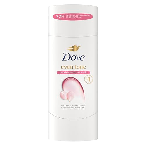 Dove Antiperspirant Deodorant Stick Peach Blossom & Rice Milk For Uneven Skin Tone 48-hour Odor and Sweat Protection 2.6 oz Beauty and Personal Care Dove