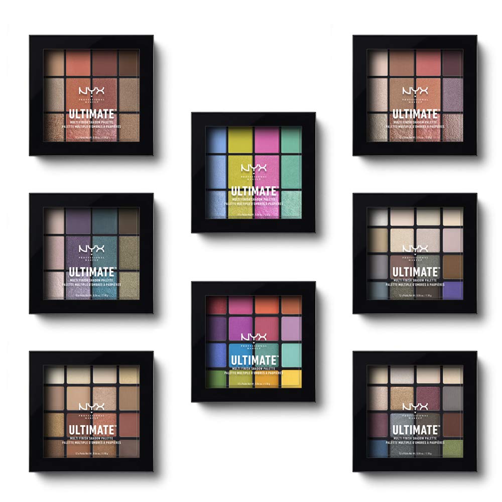 NYX PROFESSIONAL MAKEUP Ultimate Multi-Finish Shadow Palette, Eyeshadow Palette - Smoke Screen