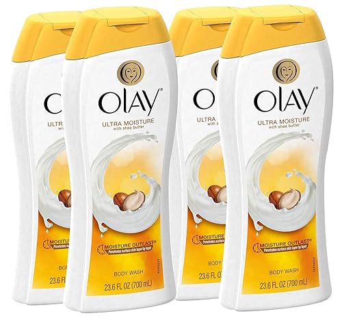 Olay Ultra Moisture Shea Butter Body Wash, 23.6 Ounce (Pack of 4)