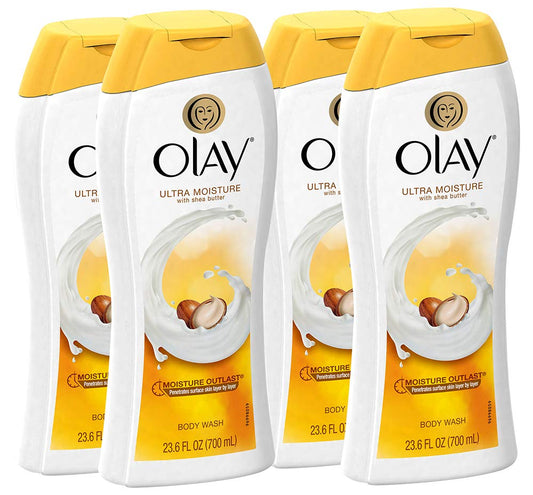 Olay Ultra Moisture Shea Butter Body Wash, 23.6 Ounce (Pack of 4)