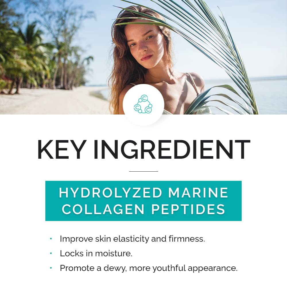 VITAMINS AND SEA BEAUTY Plumping Facial Elixir with Hydrolyzed Marine Collagen + Peptides, 4 fl oz