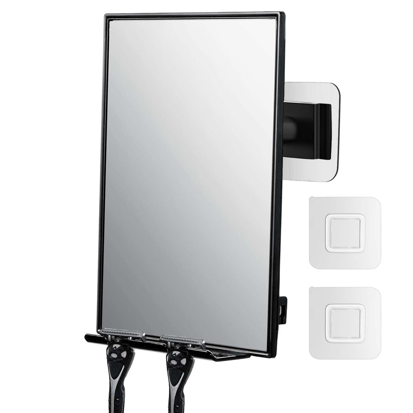LFOYOU Shower Mirror for Shaving & Washing Your Face with a Squeegee - Built-in Two Razor Holder, 360°Rotation Adjustable Shaving Bathroom Mirror Beauty and Personal Care LFOYOU Default Title