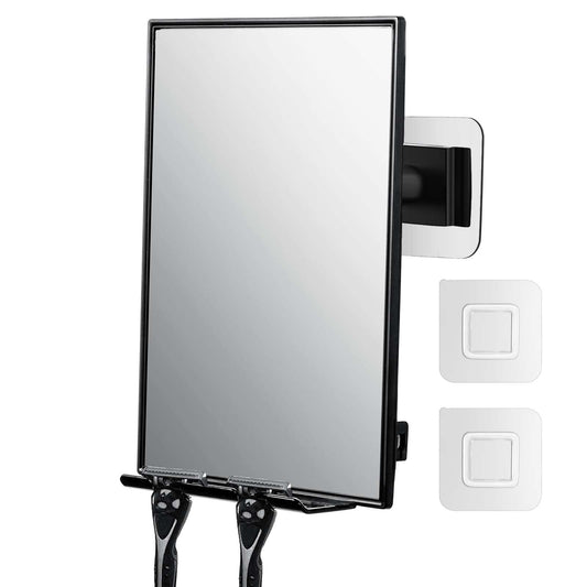 LFOYOU Shower Mirror for Shaving & Washing Your Face with a Squeegee - Built-in Two Razor Holder, 360°Rotation Adjustable Shaving Bathroom Mirror Beauty and Personal Care LFOYOU Default Title