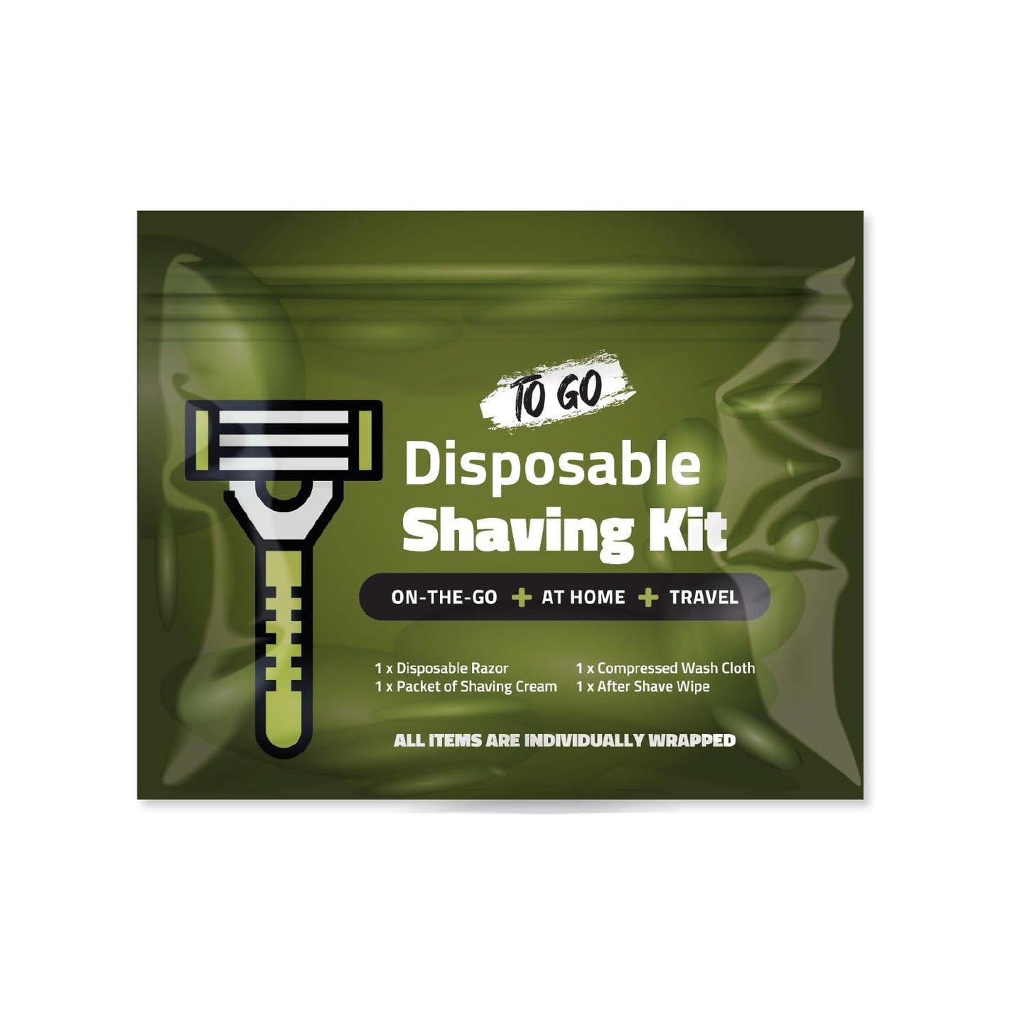 Compact Shaving Kit - Travel Shaving Essentials for Men & Women - Includes Disposable Razor, Shaving Cream, Washcloth & Aftershave Wipe - Hygiene Kit Beauty and Personal Care pH Advantage