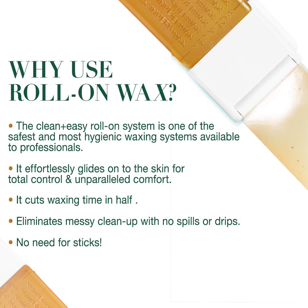 Clean + Easy Large Sensitive Roll On Wax Refill - Large Wax Refill for Cartridges, Quick & Easy Hair Removal, 12 Pack Beauty and Personal Care Clean + Easy
