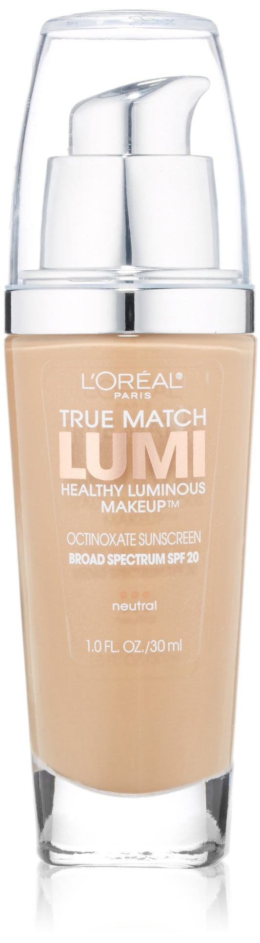 L'Oréal Paris True Match Lumi Healthy Luminous Makeup, N4 Buff Beige, 1 fl. oz.