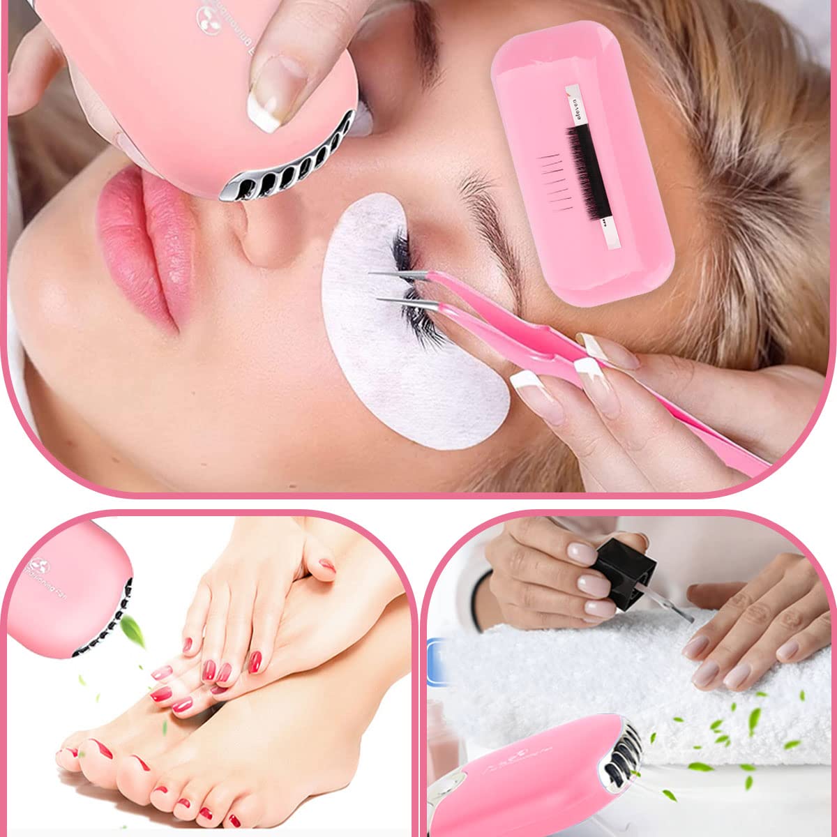 DNSGOOR Lash Extension Kit Professional Eyelash Extensions Supplies Training for Beginners Mannequin Head Grafting Lash USB Fan Lash Shampoo Brush…