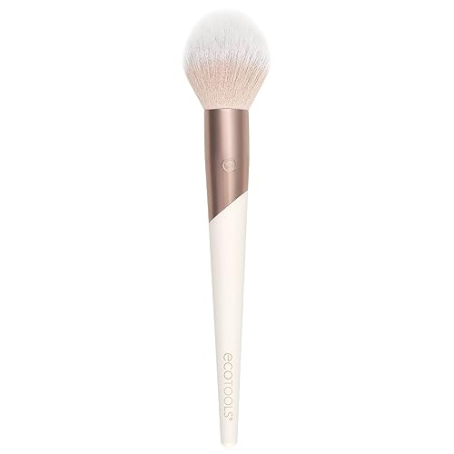 EcoTools Luxe Plush Powder Makeup Brush for Blush & Bronzer, Works Best With Powder Makeup, Luxurious and Glamorous, Eco-Friendly Premium Makeup