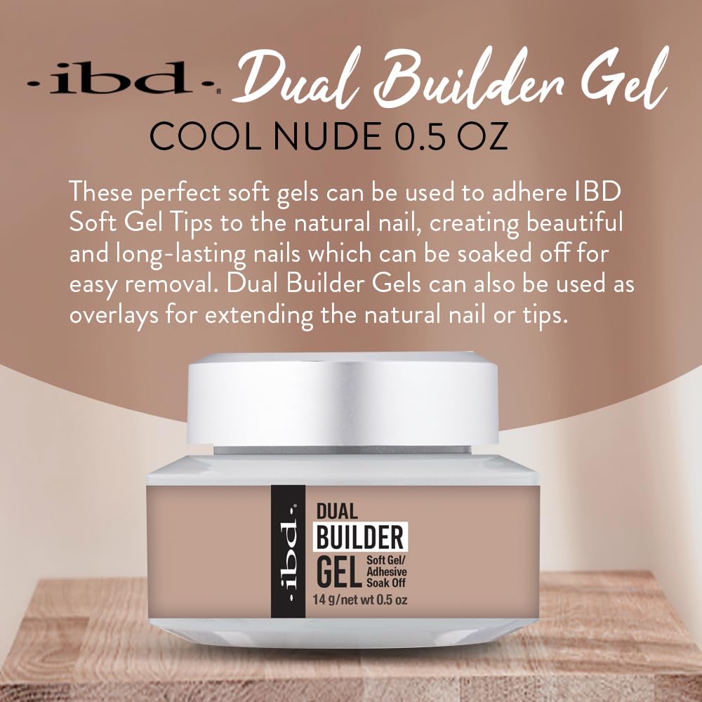 IBD Dual Builder Gel for Nails, Round - Soft Gels and Adhesive Soak Off UV/LED Curable, Strong Long-Lasting Nail Enhancement, Sculpting Extension Beauty & Personal Care IBD
