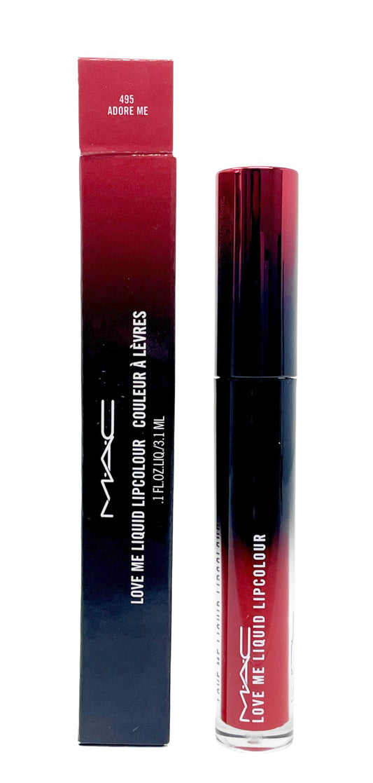 MAC Cosmetics Love Me Liquid Lipcolour - 495 Adore Me (Midtone Blue Red) .1 Fl OZ / 3.1 mL
