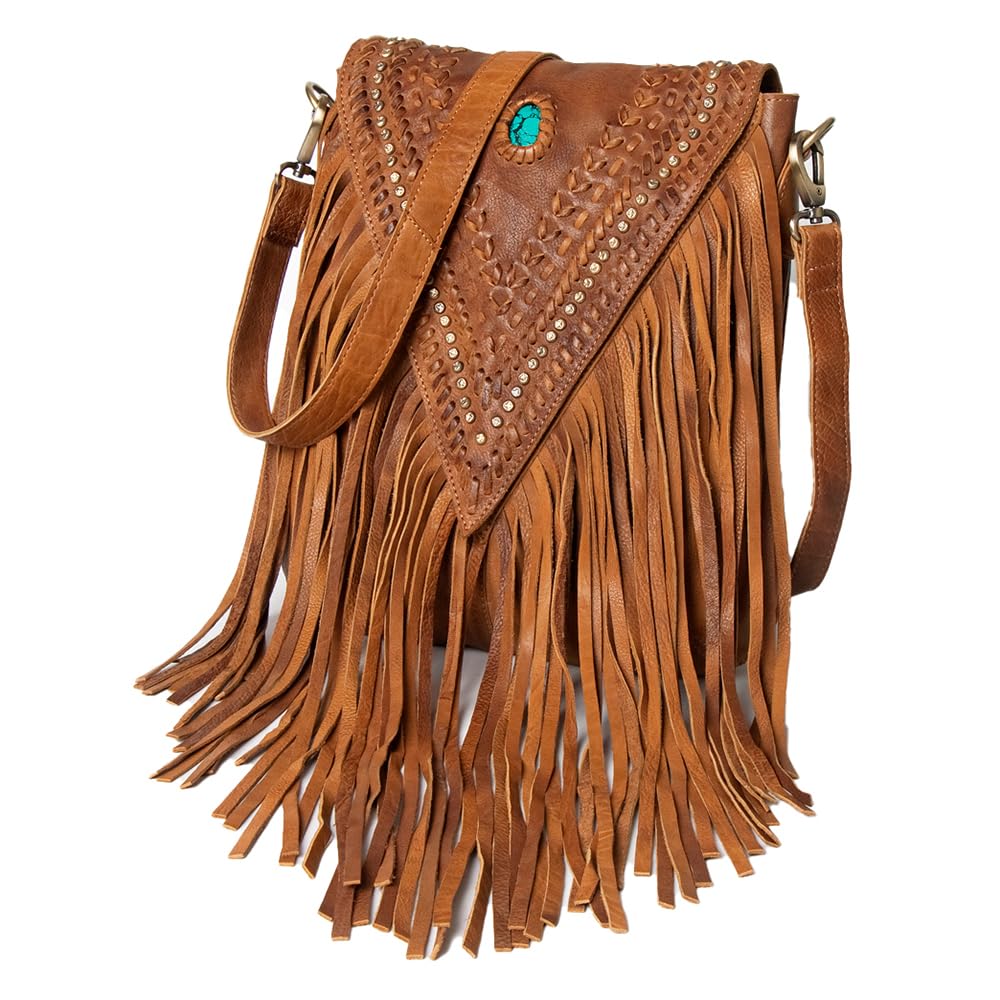 American Darling Women's Messenger Bag Western Full Grain Genuine Leather Handbag and Ladies Purse
