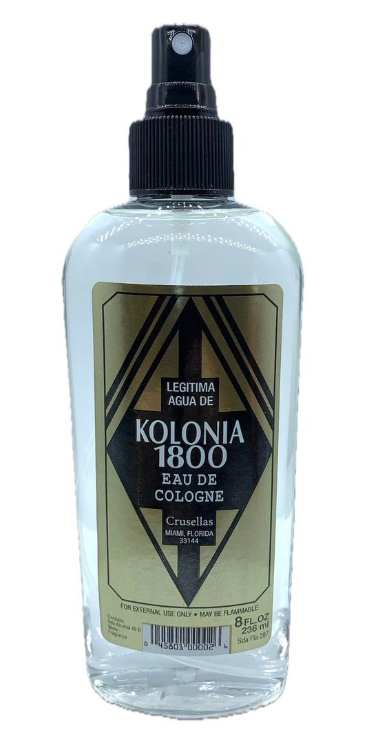 Crusellas Legitima Agua de Kolonia 1800 Natural Pump Spray Cologne 8 Fl. Oz. Beauty & Personal Care Crusellas