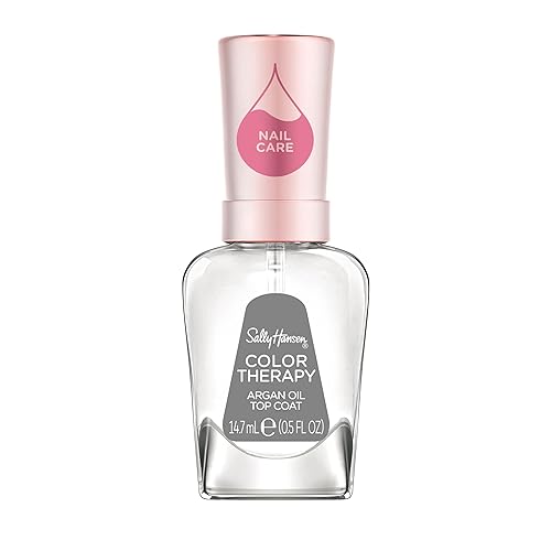 Sally Hansen Color Therapy Top Coat | Argan Oil, Long Lasting, Healthy Nails, Nail Strengthener, Clear