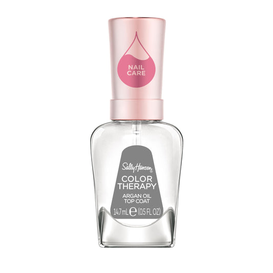 Sally Hansen Color Therapy Top Coat | Argan Oil, Long Lasting, Healthy Nails, Nail Strengthener, Clear