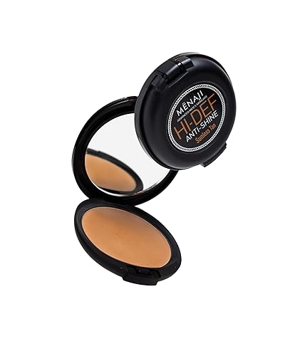 MËNAJI Anti-Shine Powder (HDPV) - Anti-Shine Face Make-Up for Men - Natural Looking Makeup - Mens Cosmetics - Sunless Tan