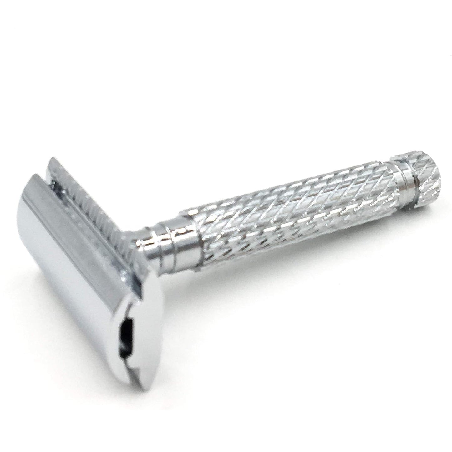 Parker 94R “Hefty” Double-Edge Safety Razor with Standard-Length Handle + 5 Premium Blades - Chrome-Plated Brass, Three-Piece Design, Balanced Weight Beauty and Personal Care Parker Safety Razor