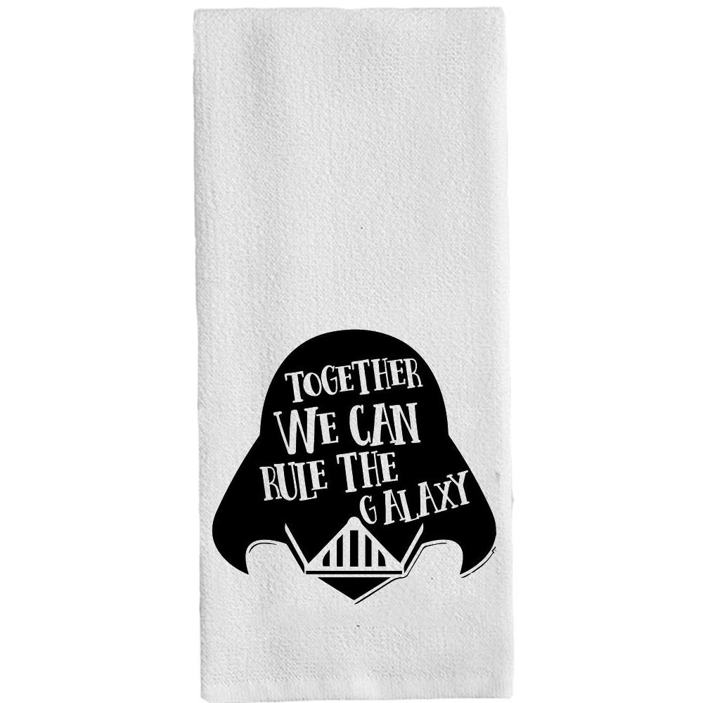 Hand Bathroom Towels Floursack Tea Towels Funny Gifts Dish Towels Dishcolths Together We Can Rule The Galagxy 14x 30 Inch(35x75cm) Color: Together We…