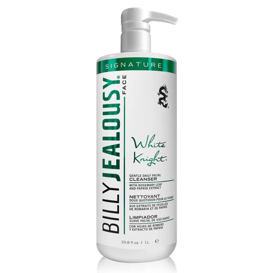 Billy Jealousy White Knight Gentle Daily Facial Cleanser with Non-Abrasive Exfoliators Ideal for All Skin Types, Men's Face Wash Formulated with Apple