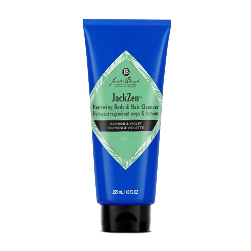 Jack Black JackZen Renewing Body & Hair Cleanser, 10 Fl Oz - Bamboo & Violet - Mens Body Wash, Mens Shampoo, Skin Care, Hair Care, Dual-Purpose Body