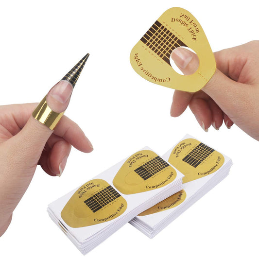 200 PCS Nail Forms for Builder Gel, AHIER Self-adhesive Nail Extension Forms for DIY at Home Professional Nails Art Supplies Beauty and Personal Care AHIER Default Title