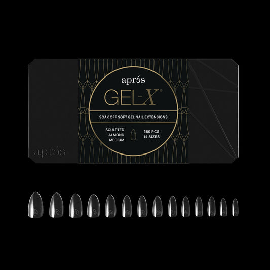 Apres Gel-X® Almond Box of Nail Tips | 280 Gel-X Tips, Soft Tips, 14 Sizes 00-9 | Half-sizes Included (Sculpted Almond Medium, 280 Count) Beauty & Personal Care APRÉS