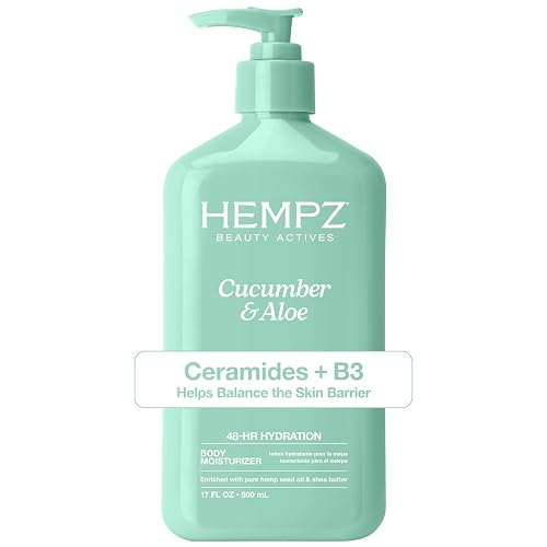 Hempz Body Lotion - Cucumber & Aloe Herbal Limited Edition Daily Moisturizing Cream, Shea Butter, Aloe, Cucumber Extract Body Moisturizer - Skin Care