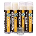 Earth's Daughter SPF Lip Balm 4-Pack Citrus Flavor Stocking Stuffers - Lip Sunscreen, SPF 15, Organic Ingredients, Beeswax, Coconut Oil, Vitamin E