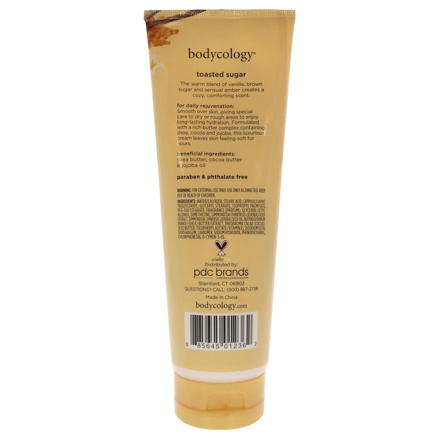 Bodycology Moisturizing Body Cream for Women, Toasted Sugar, 8.0 Ounce, Packaging May Vary