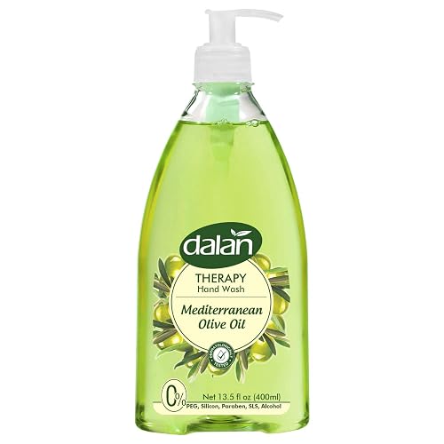 Dalan Therapy Mediterranean Olive Oil Ultra Moisturizing Liquid Hand Soap for Normal and Dry Hands Fresh Clean and Soft Feeling (13.5 Fl Oz / 400 mL