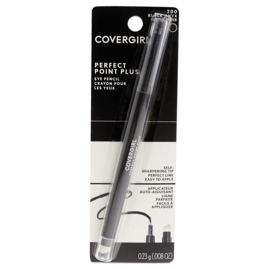 COVERGIRL Perfect Point Plus Eyeliner Pencil, Black Onyx Pack of 1, Long-Lasting, Versatile Black Eyeliner, Soft Smudging Tip, No Sharpening Needed