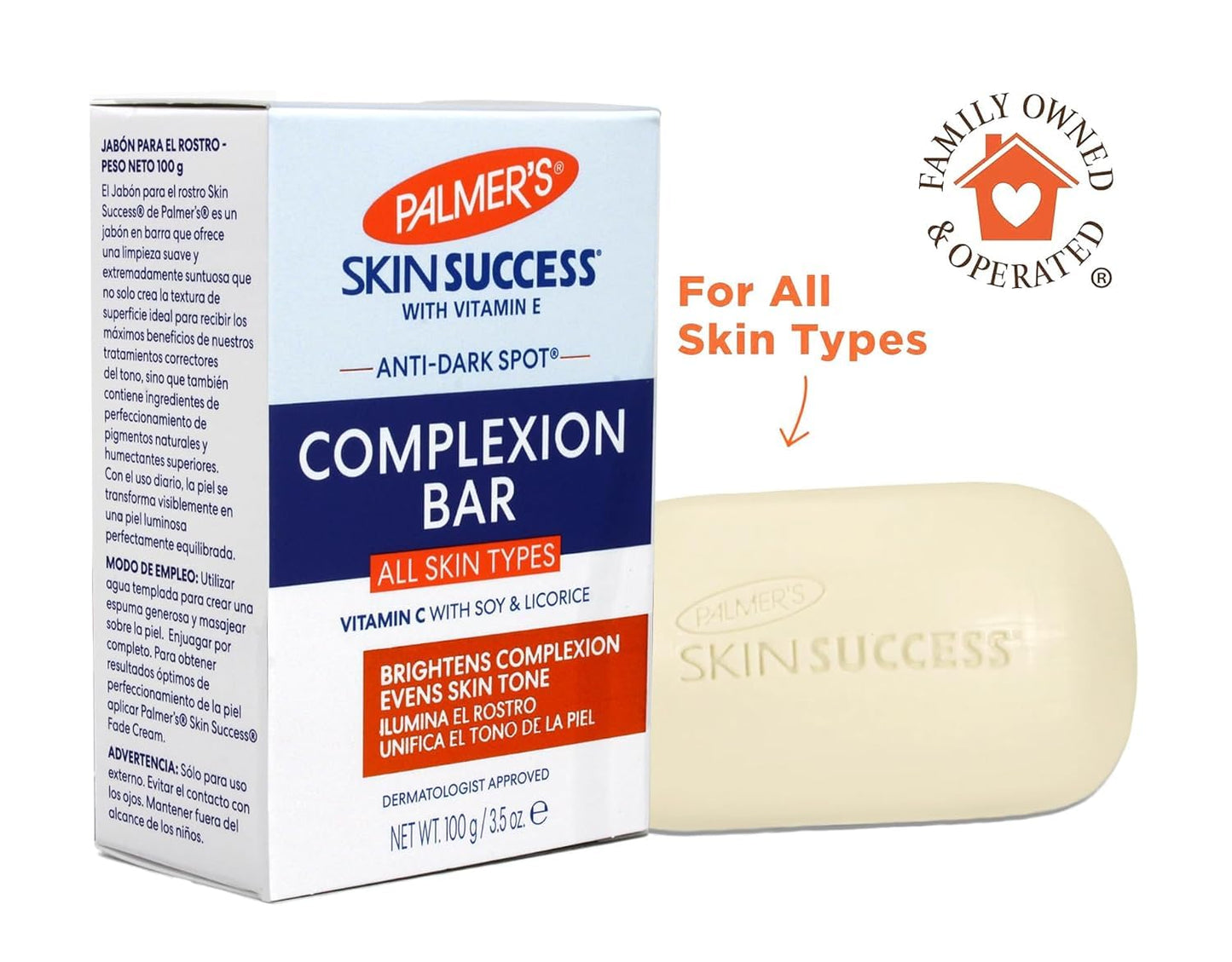 Skin Success Anti-Dark Spot Complexion Bar by Palmers for Unisex - 3.5 oz Cleanser - (Pack of 3)